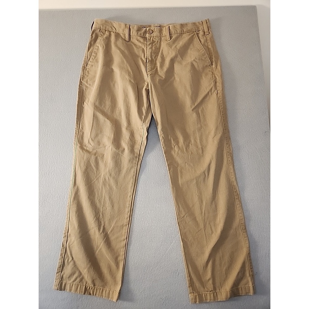 Eddie Bauer Classic Legend Wash Pants Mens 38x32 Brown 100% Cotton Straight Leg